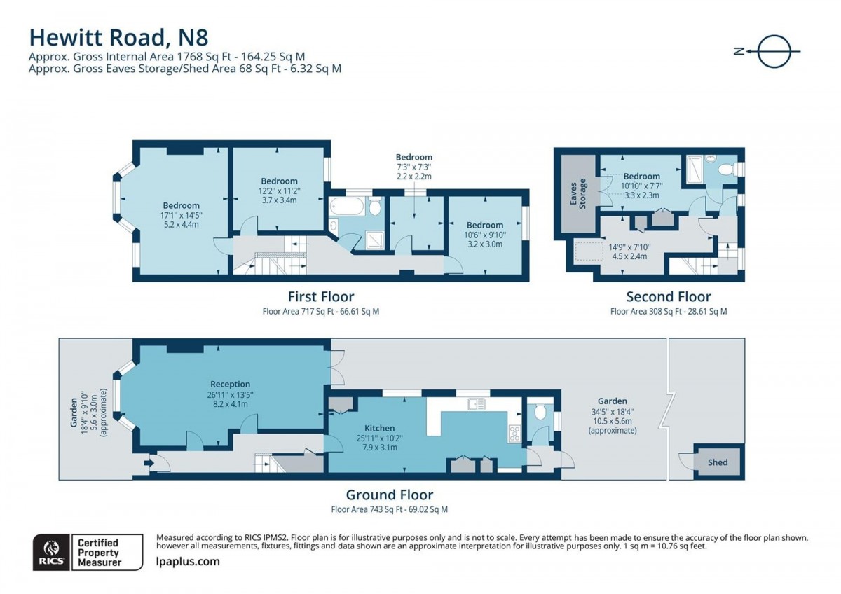 Floorplan for London, N8 0BL