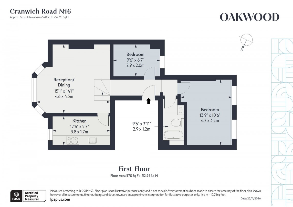 Floorplan for 33 Cranwich Road, N16 5HZ