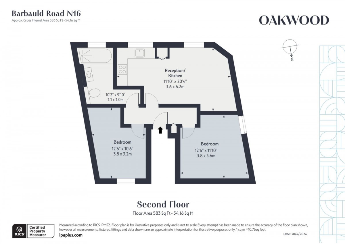 Floorplan for 47 Barbauld Road, N16 0RT