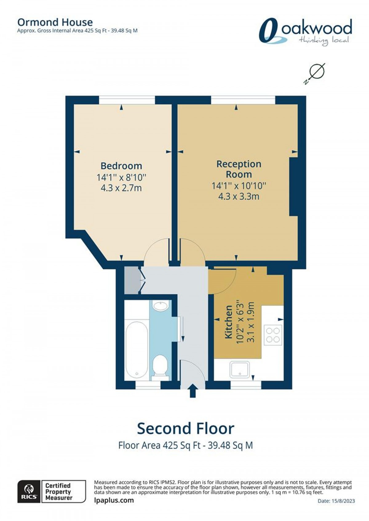 Floorplan for Ormond House Lordship Road, N16 0PR