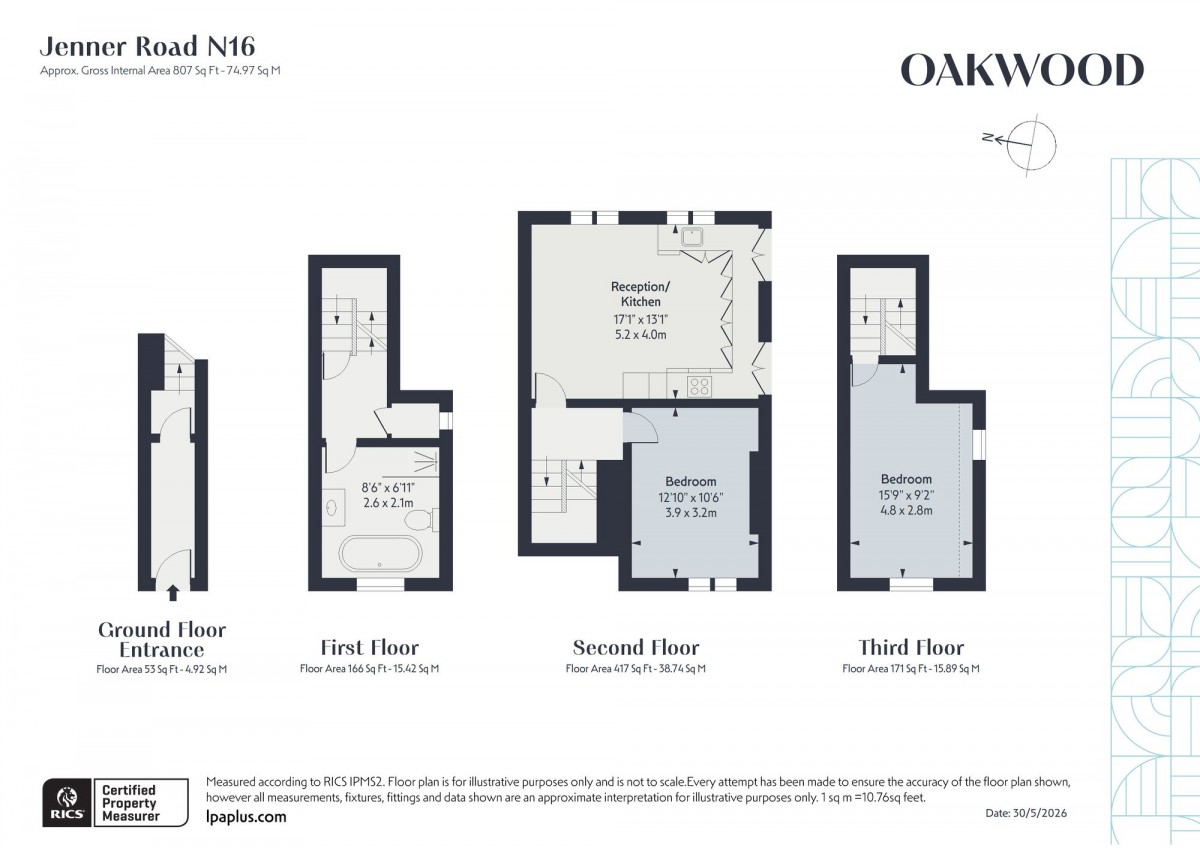 Floorplan for 43 Jenner Road, N16 7SB