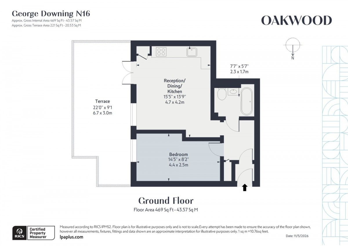Floorplan for 68 George Downing Estate Cazenove Road, N16 6BW