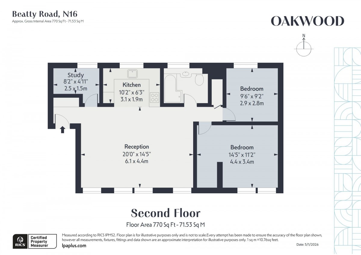 Floorplan for The Textile Building, N16 8EA