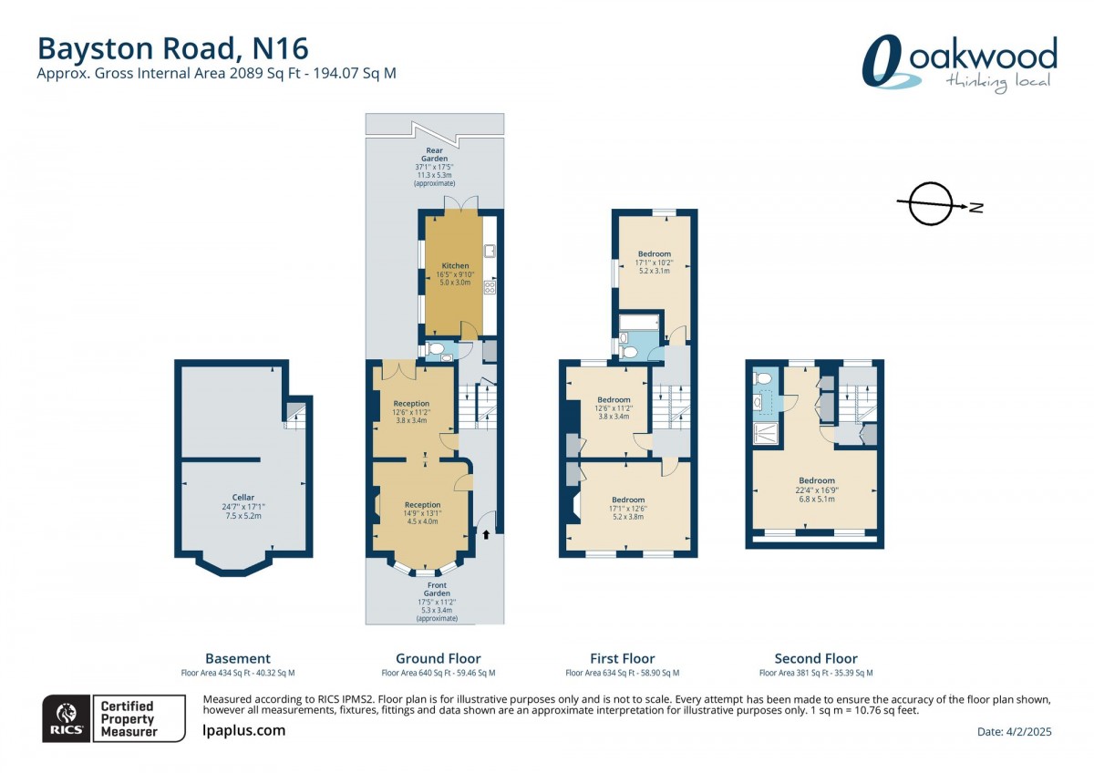 Floorplan for London, N16 7NB