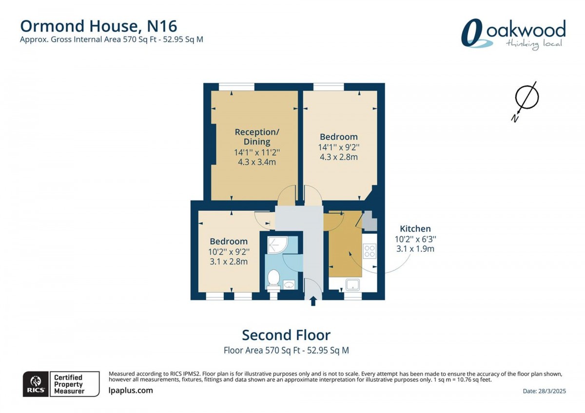 Floorplan for Ormond House Lordship Road, N16 0PR