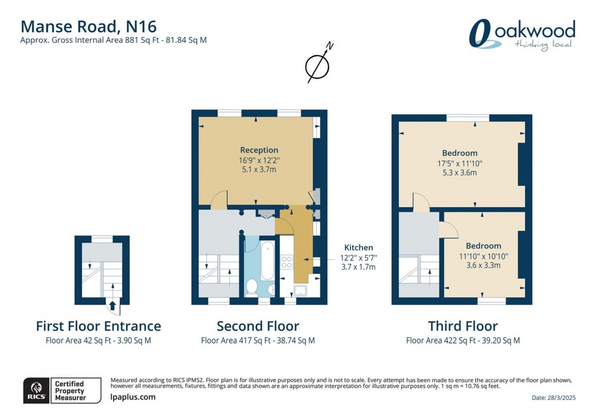 Floorplan for 46 Manse Road, N16 7QD
