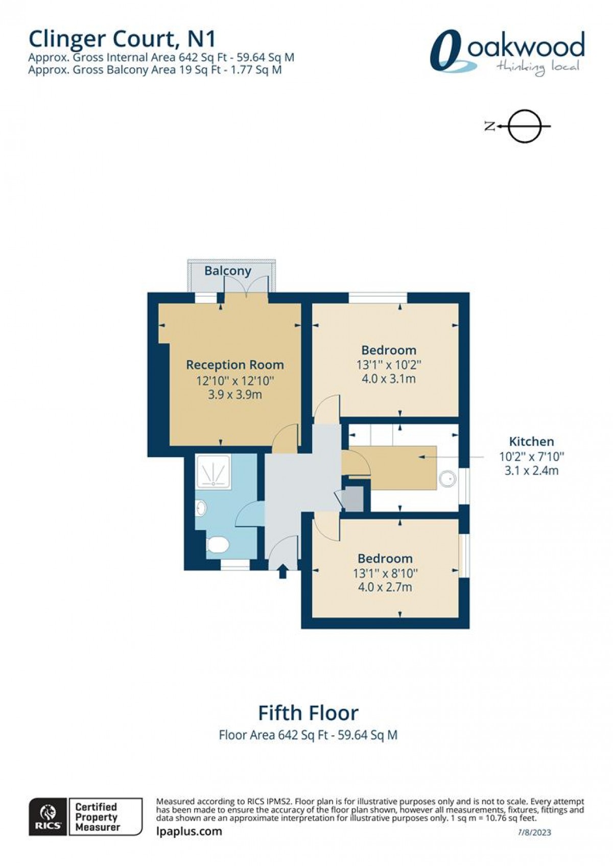 Floorplan for Clinger Court, Hobbs Place Estate, N1 5JA