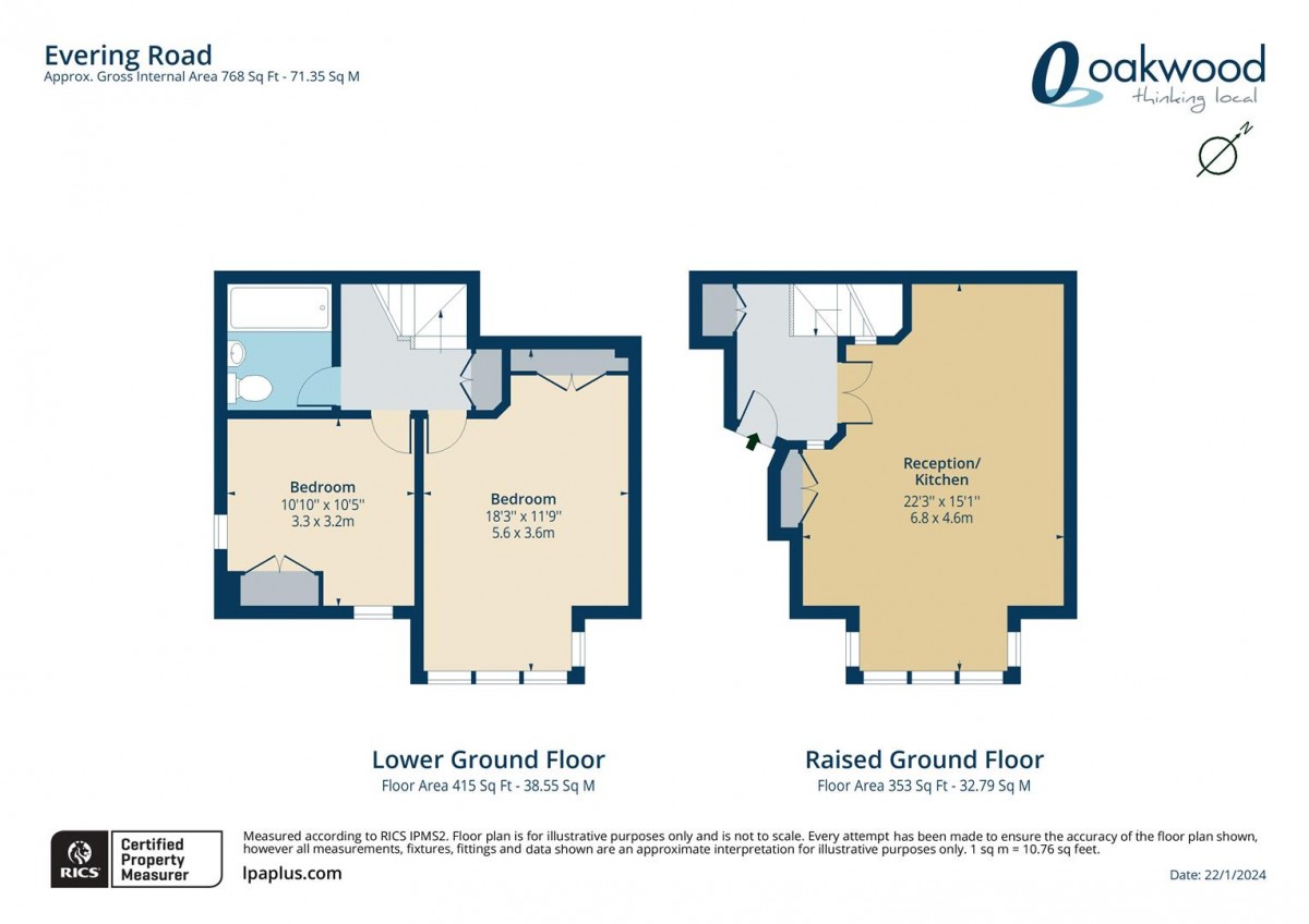 Floorplan for Evering Road, E5 8AN