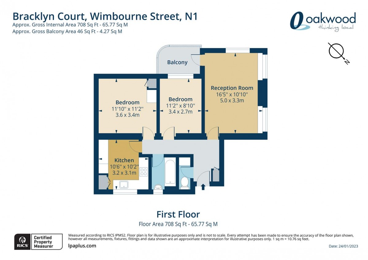 Floorplan for Wimbourne Street, N1 7ES