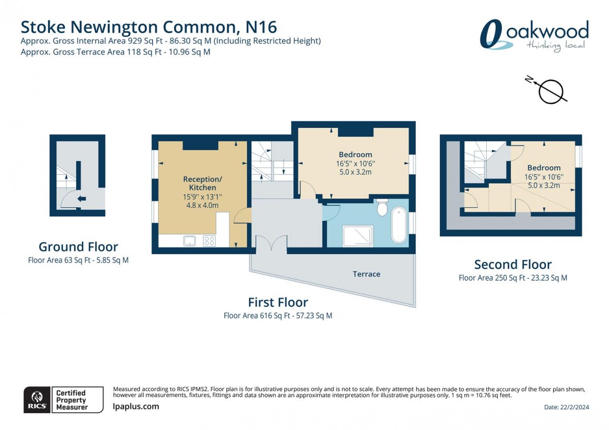 Floorplan for Stoke Newington Common, N16 7ES