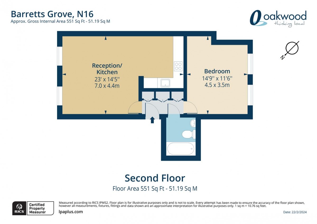 Floorplan for Barretts Grove, N16 8AJ
