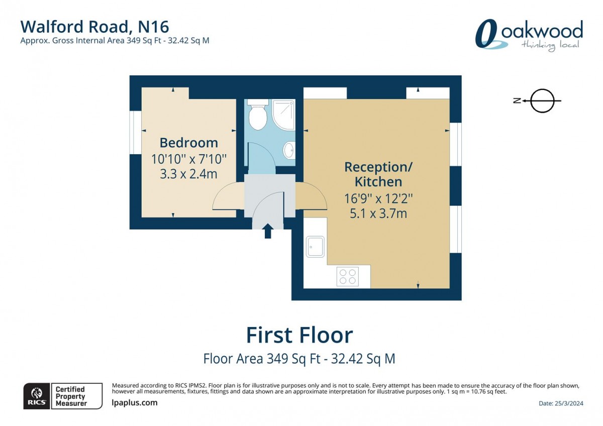 Floorplan for Walford Road, N16 8ED
