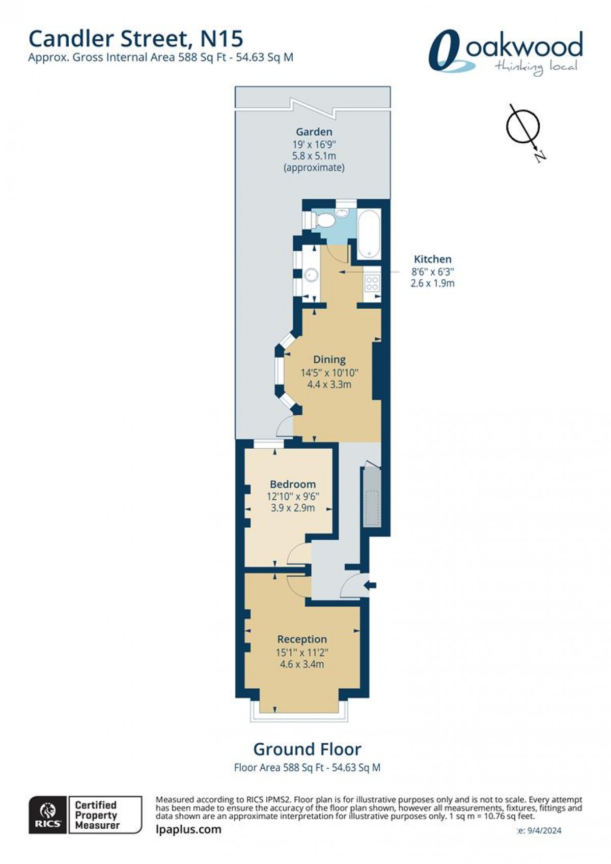 Floorplan for Candler Street, N15 6HS