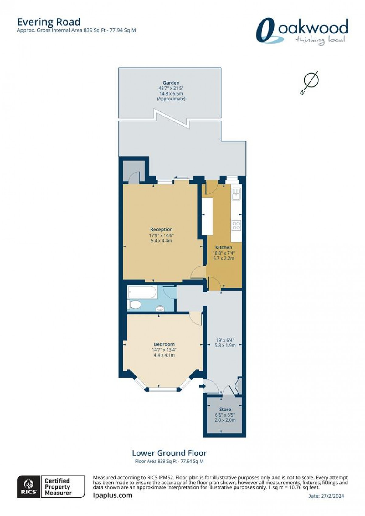 Floorplan for Evering Rd, E5 8AJ