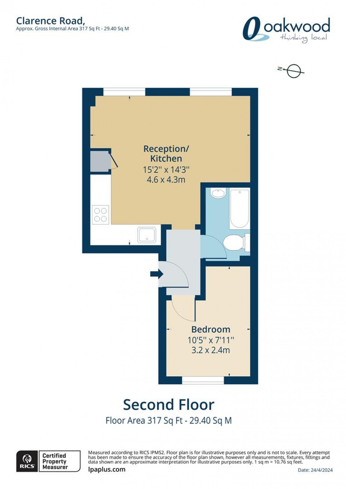 Floorplan for Clarence Road, E5 8EE