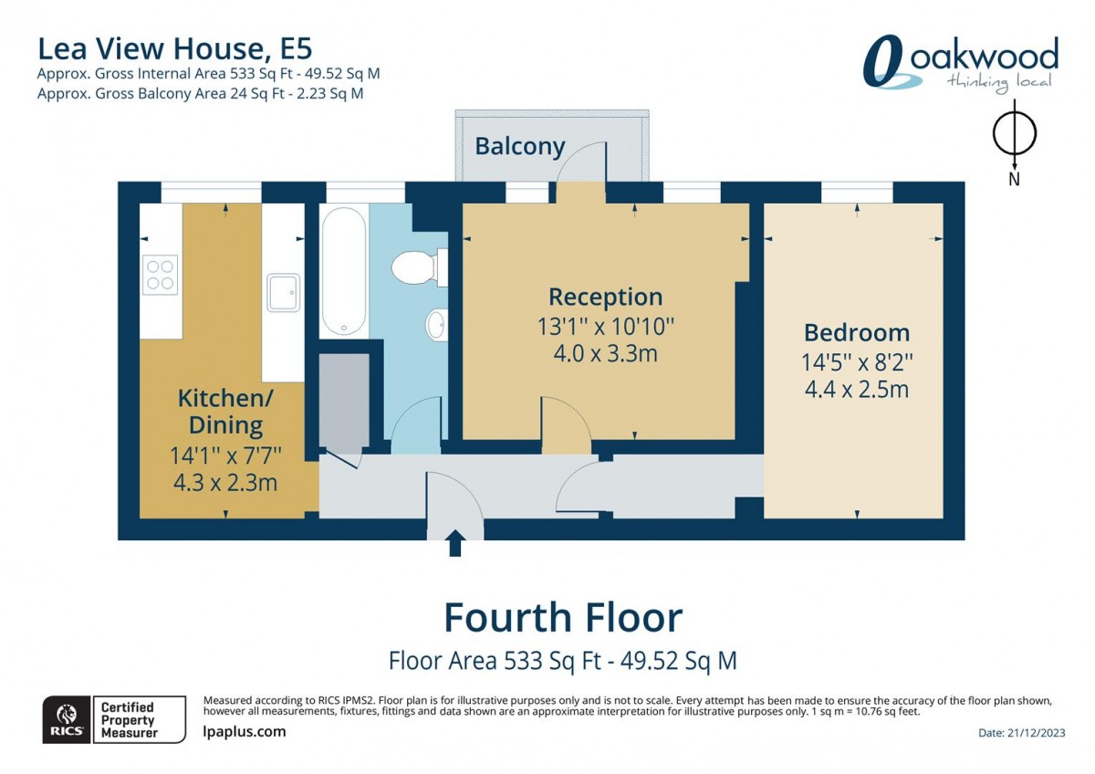 Floorplan for Springfield, E5 9EA