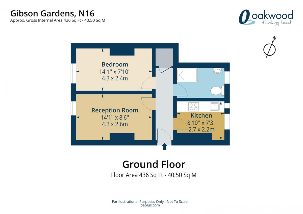 Floorplan for Gibson Gardens, N16 7HB