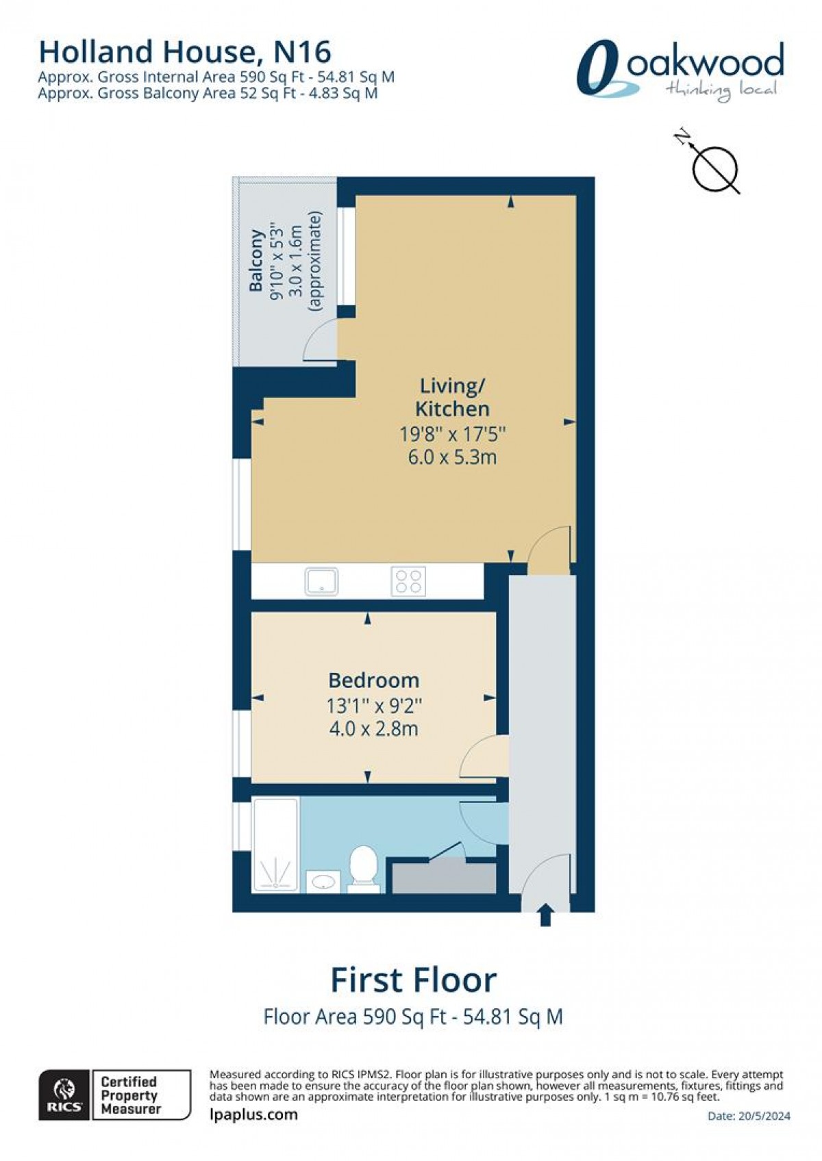 Floorplan for 42 Newington Green, N16 9PQ