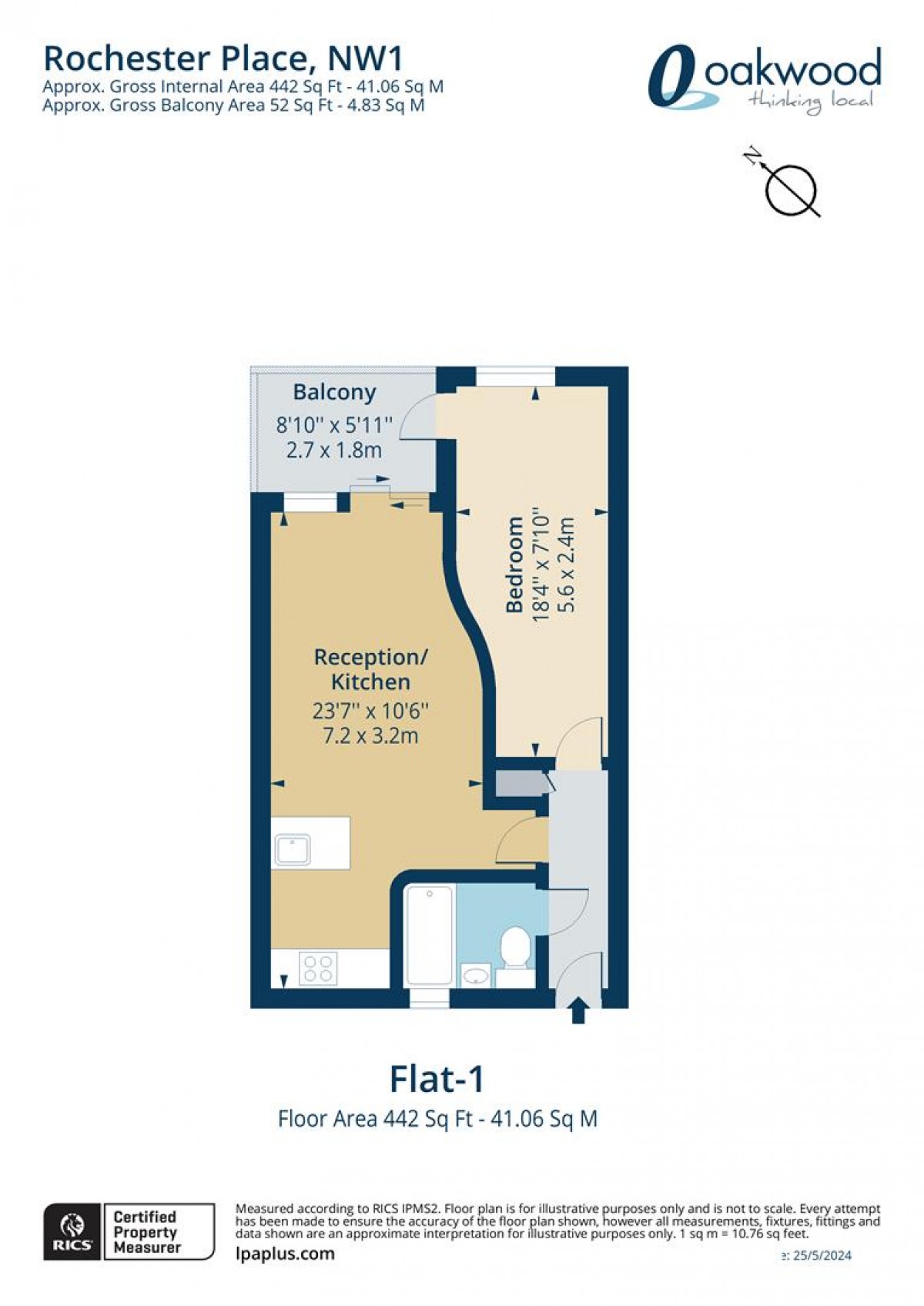 Floorplan for Rochester Place, NW1 9JU