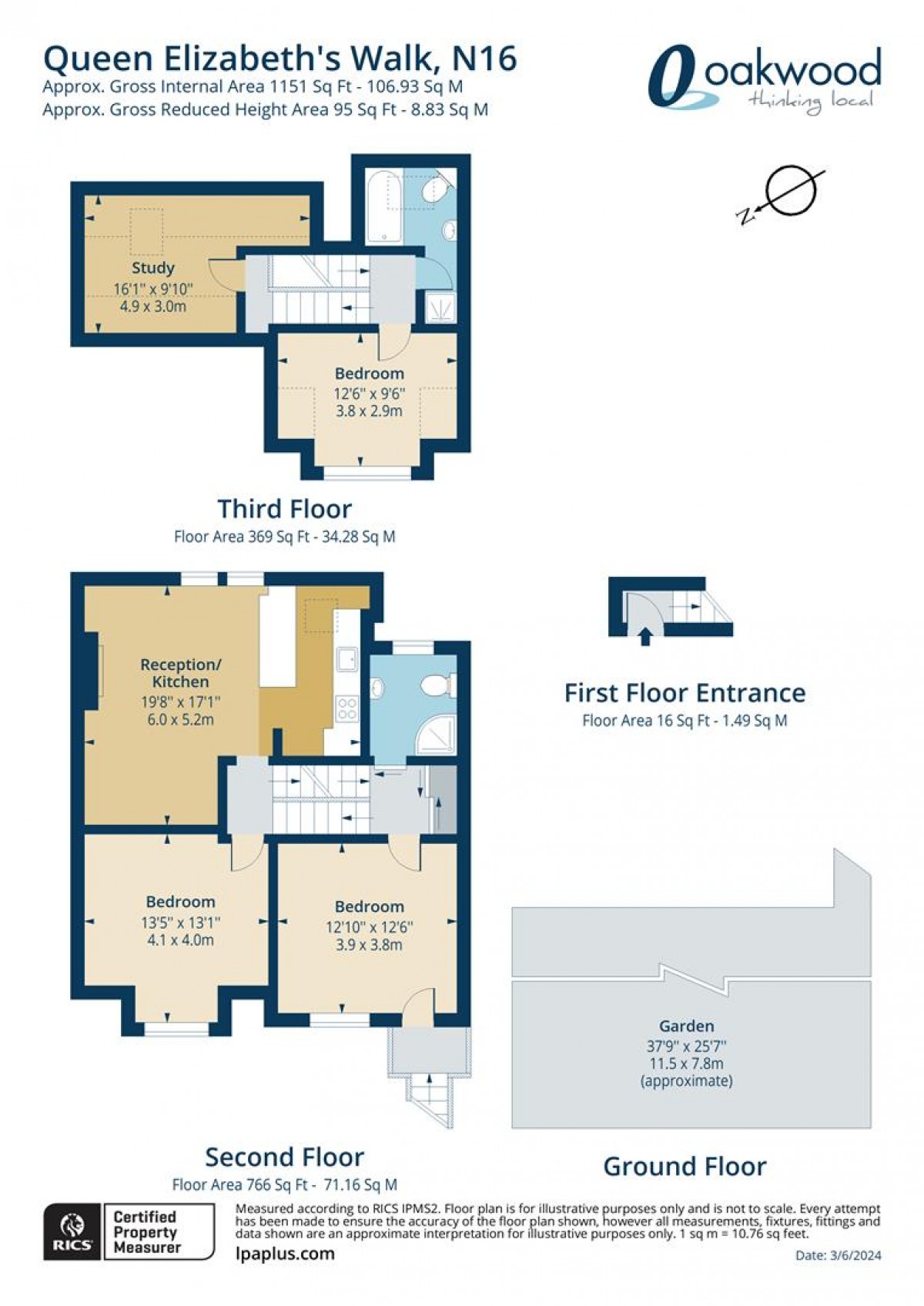 Floorplan for Queen Elizabeths Walk, N16 5UG