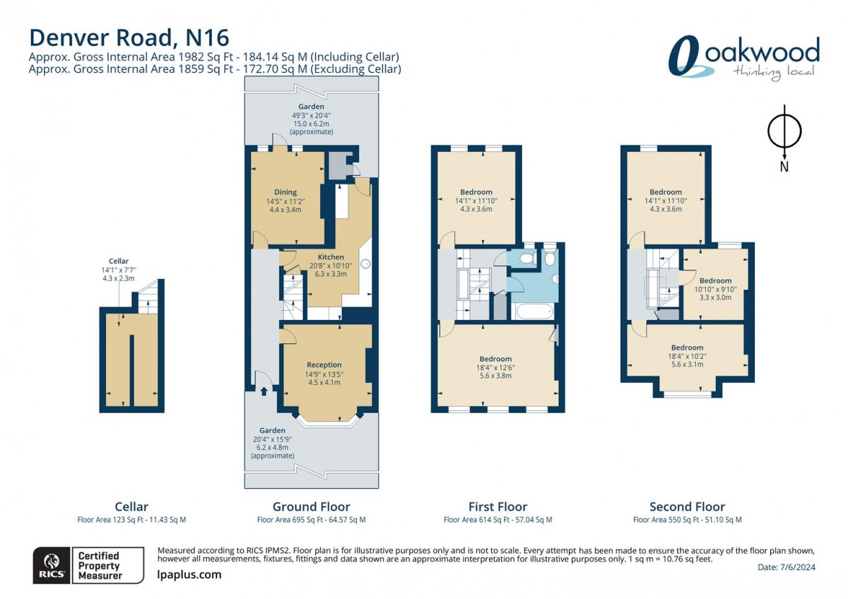 Floorplan for Denver Road, N16 5JL