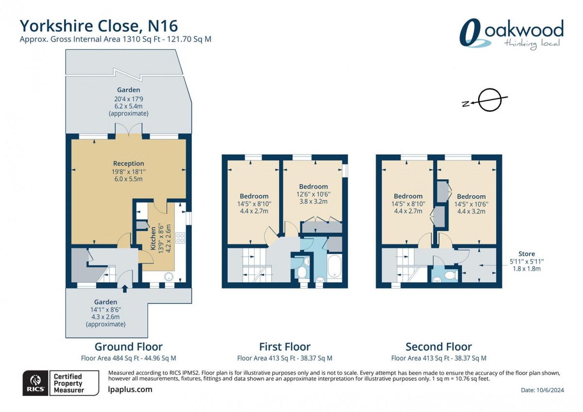 Floorplan for Yorkshire Close, N16 8EU