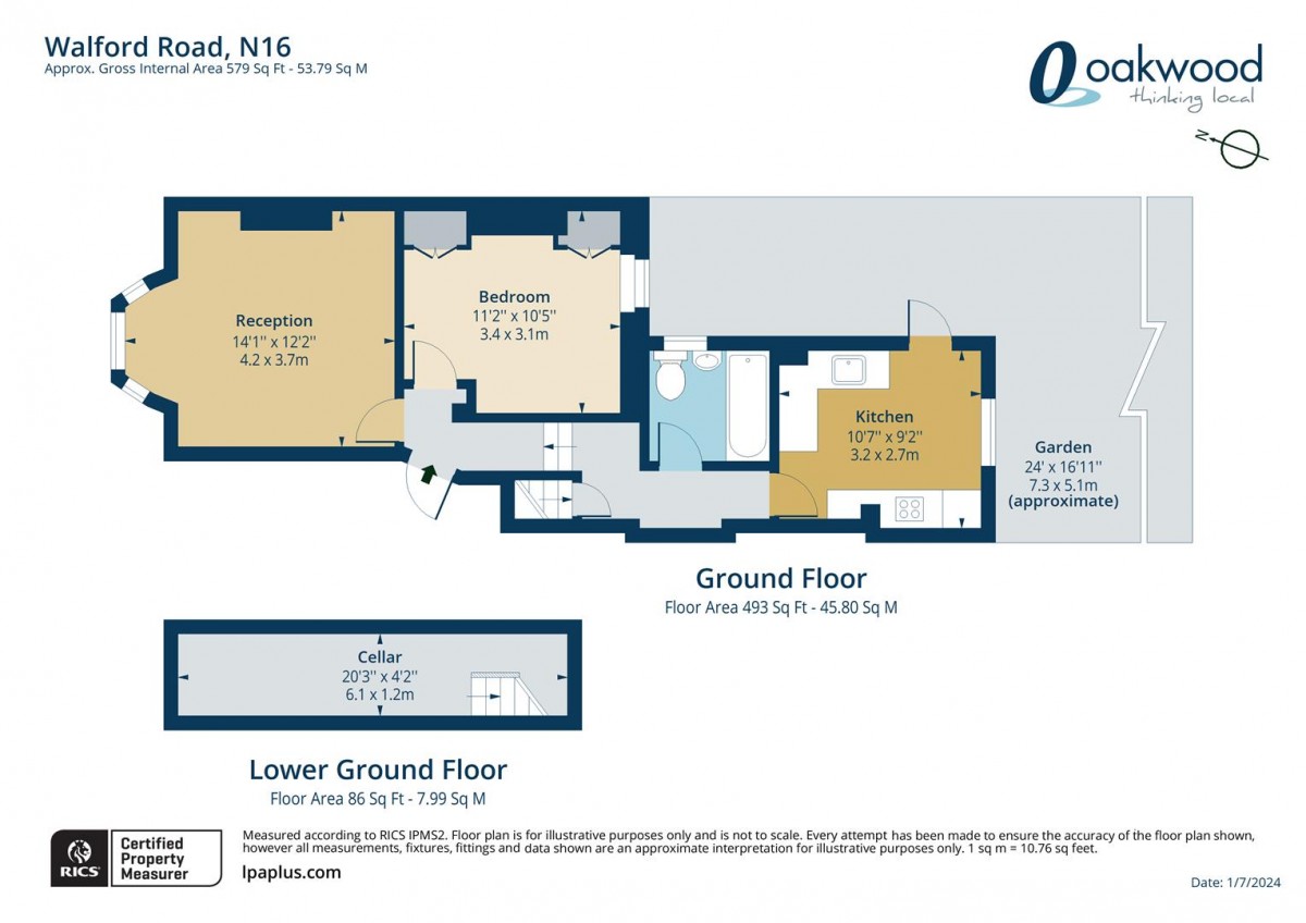 Floorplan for Walford Road, N16 8EF