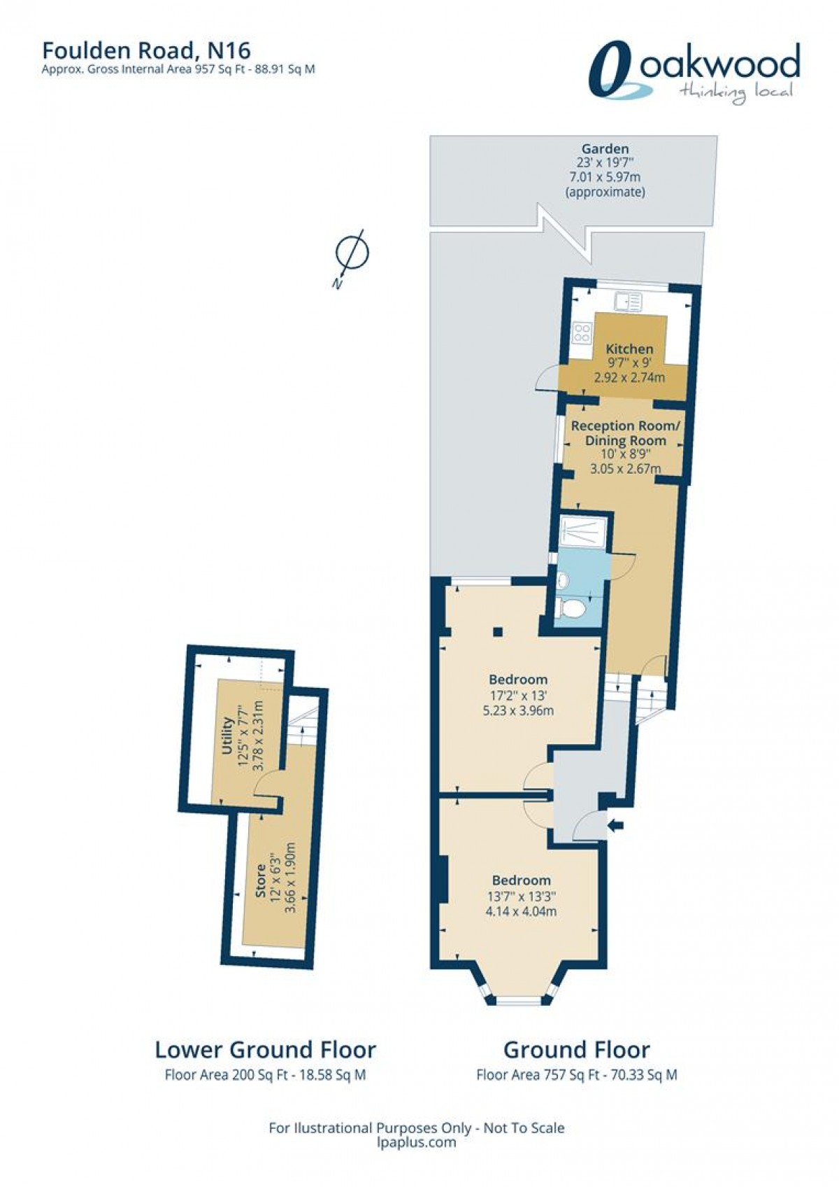 Floorplan for Foulden Road, N16 7UR