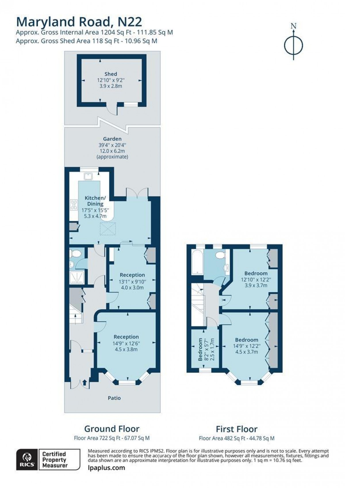 Floorplan for Maryland Road, N22 5AR