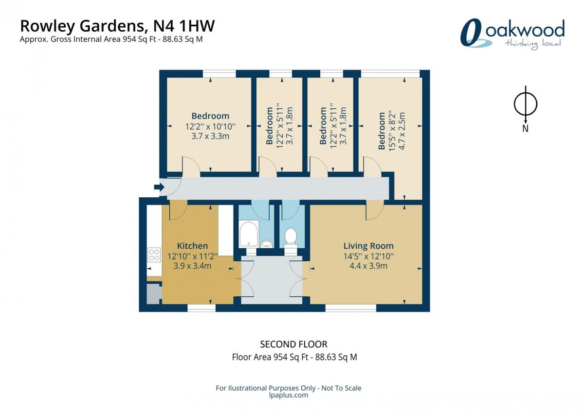 Floorplan for Rowley Gardens, N4 1HW