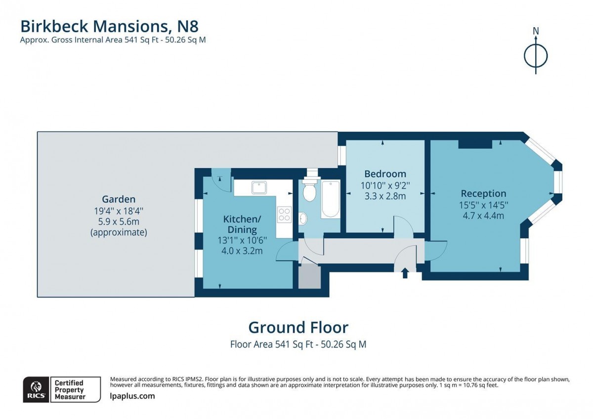 Floorplan for Birkbeck Road, N8 7PG