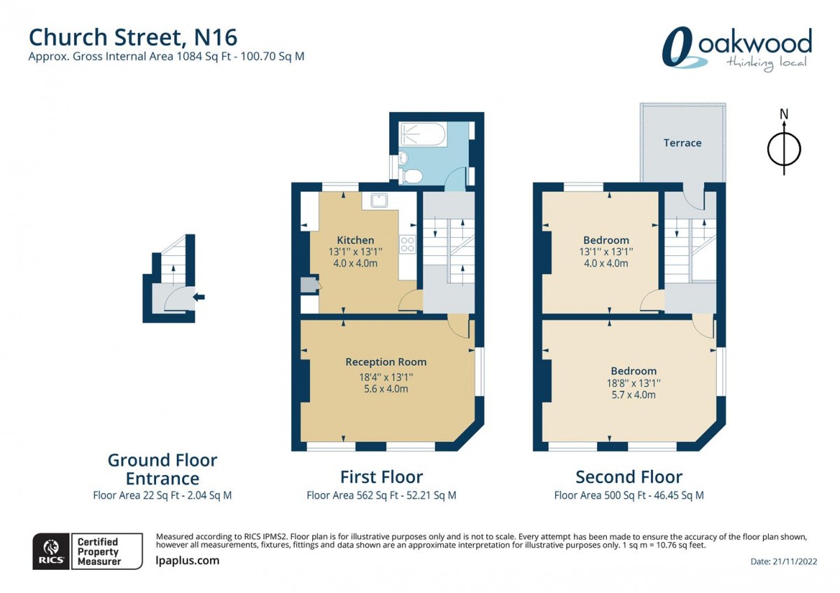 Floorplan for Stoke Newington Church Street, N16 0NB