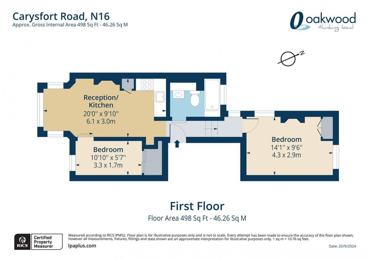 Floorplan for Carysfort Road, N16 9AD