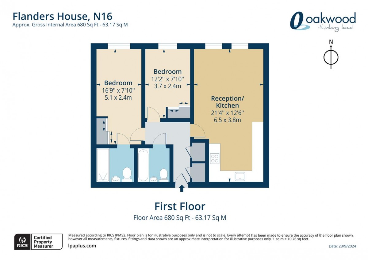 Floorplan for Defoe Road, N16 0EG