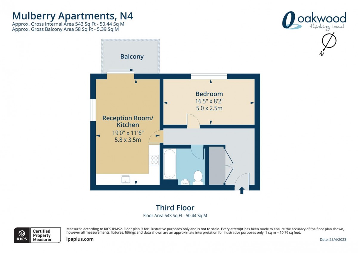 Floorplan for Coster Avenue, N4 2LD