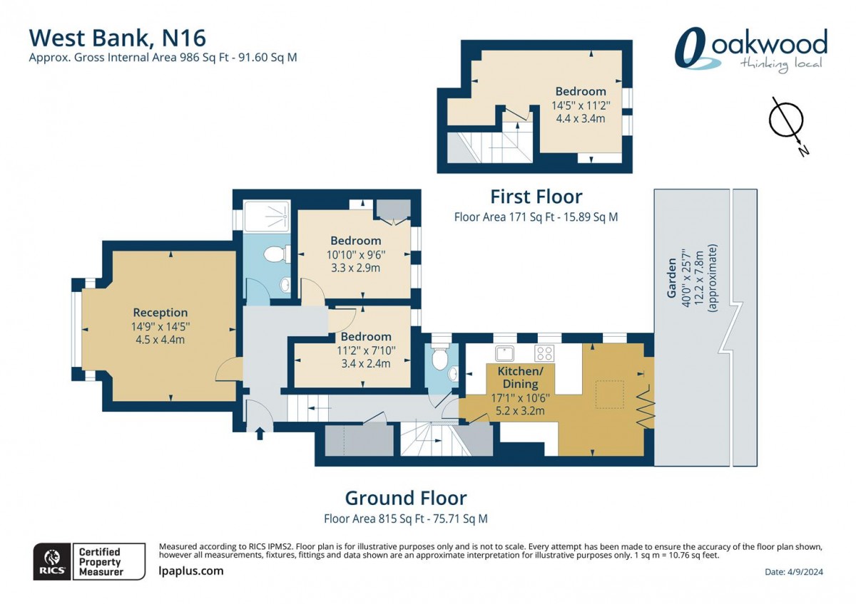 Floorplan for West Bank, N16 5DG