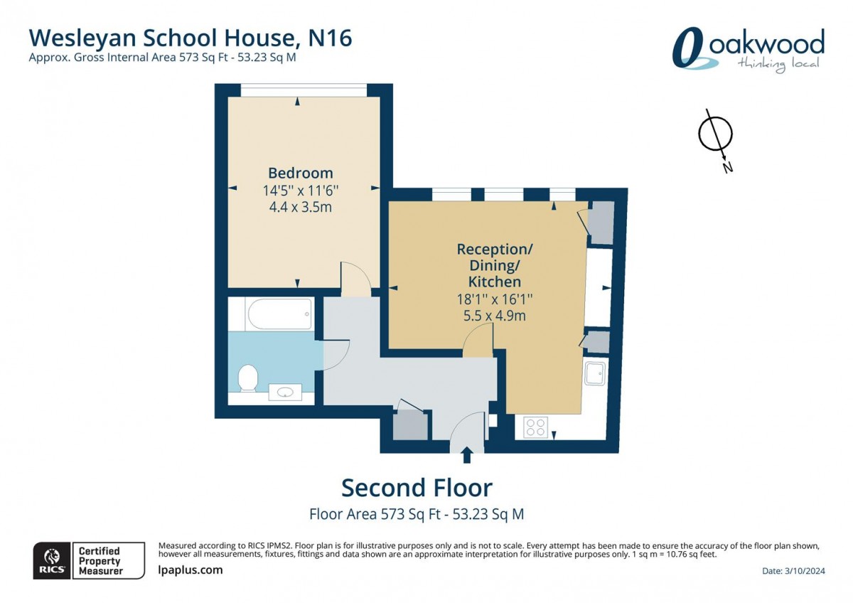 Floorplan for Leswin Road, N16 7NX