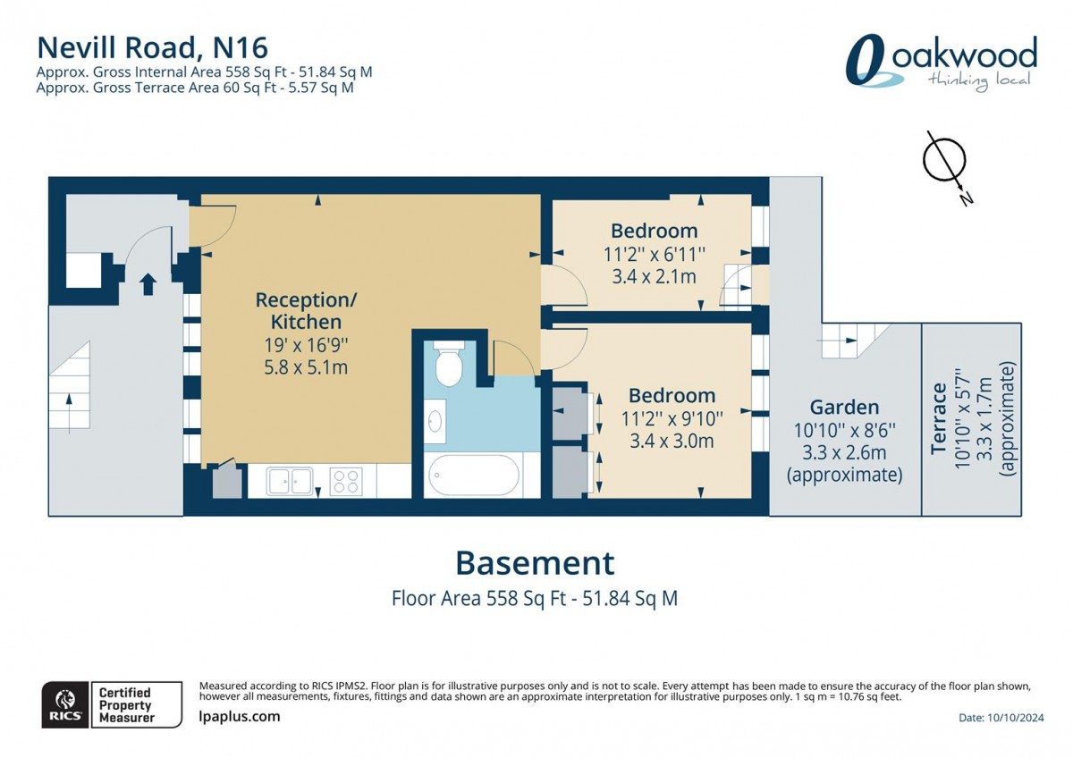 Floorplan for Nevill Road, N16 8SW