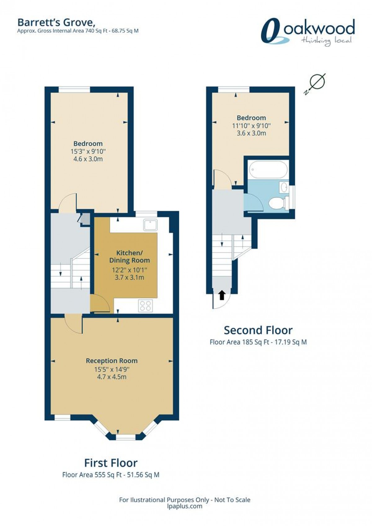 Floorplan for Barretts Grove, N16 8AP