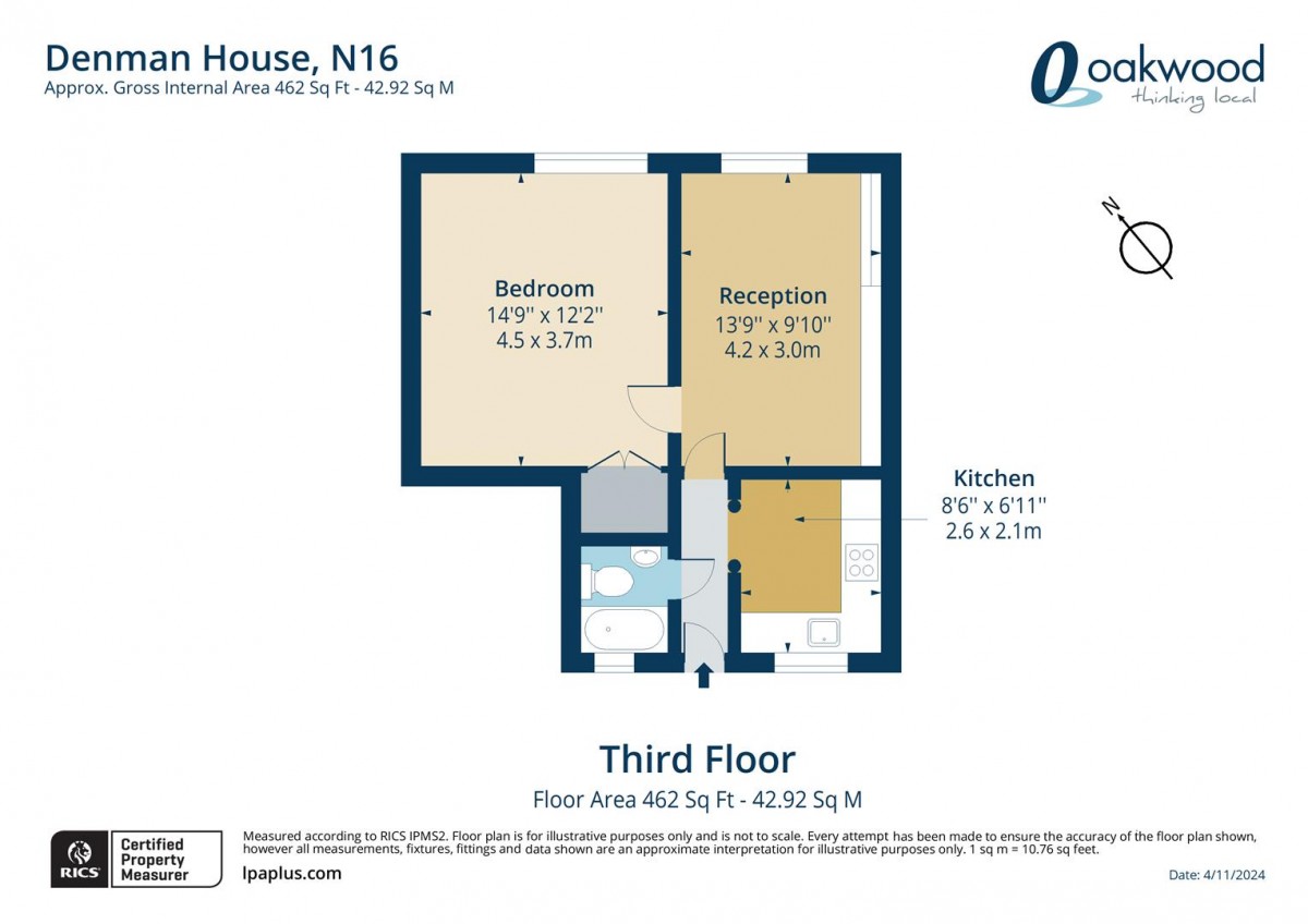 Floorplan for Lordship Terrace, N16 0JH