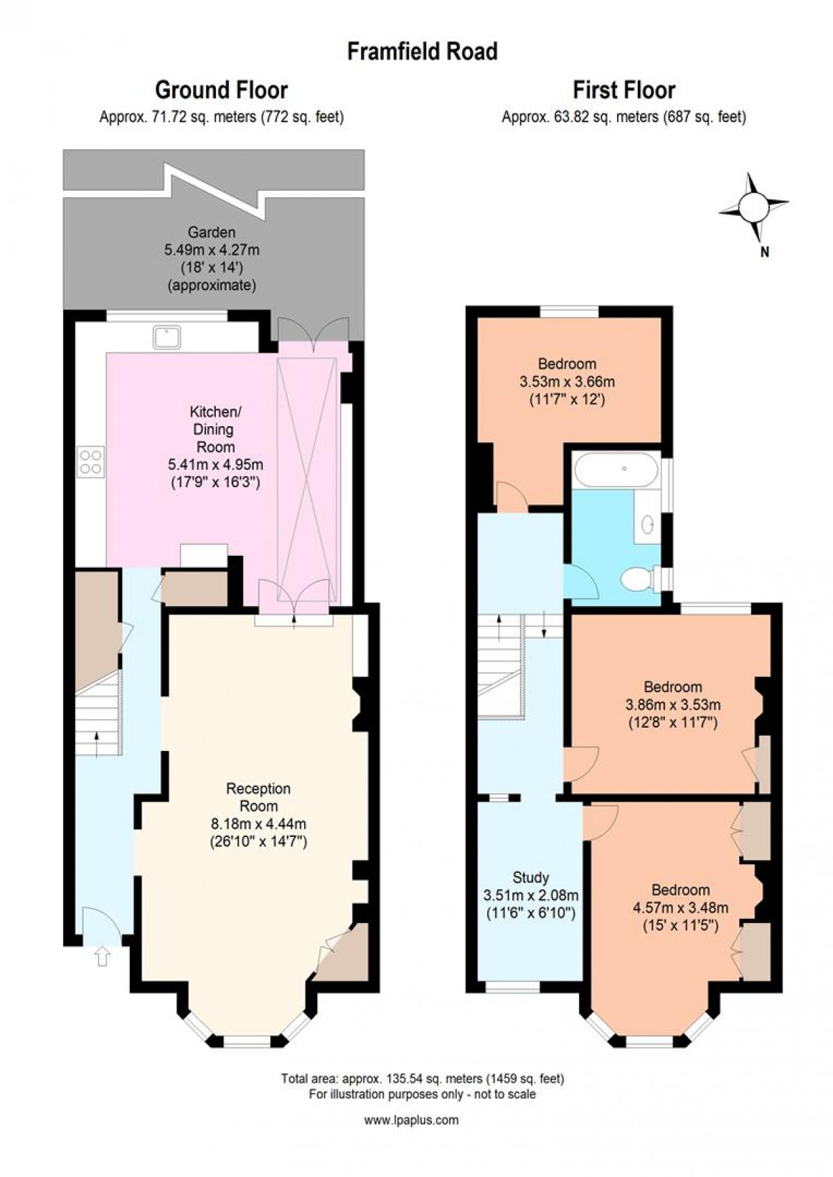 Floorplan for Framfield Road, N5 1UU