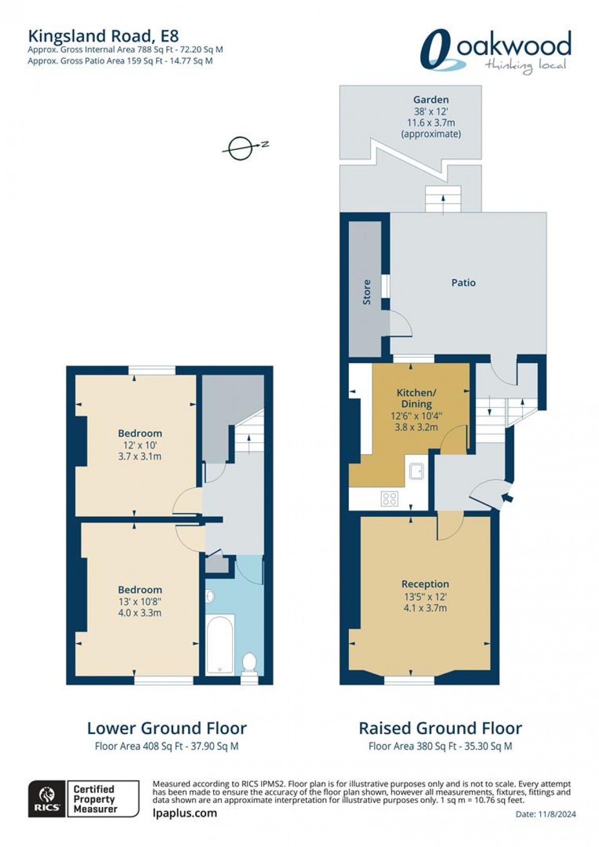 Floorplan for Kingsland Road, E8 4AU