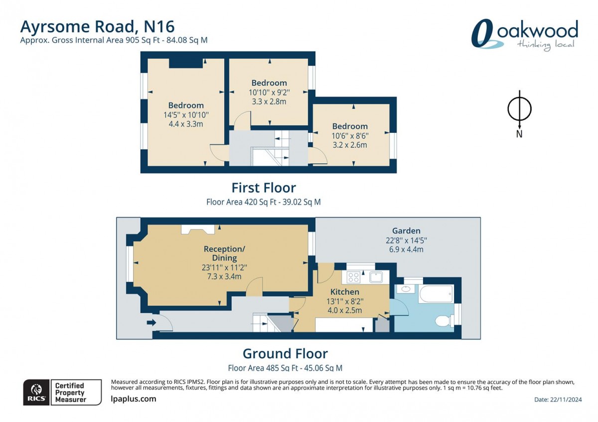 Floorplan for Ayrsome Road, N16 0RH