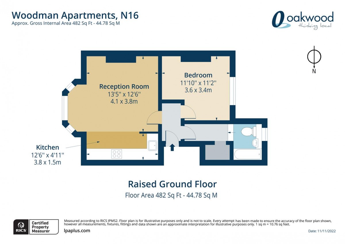 Floorplan for Stamford Hill, N16 5TU