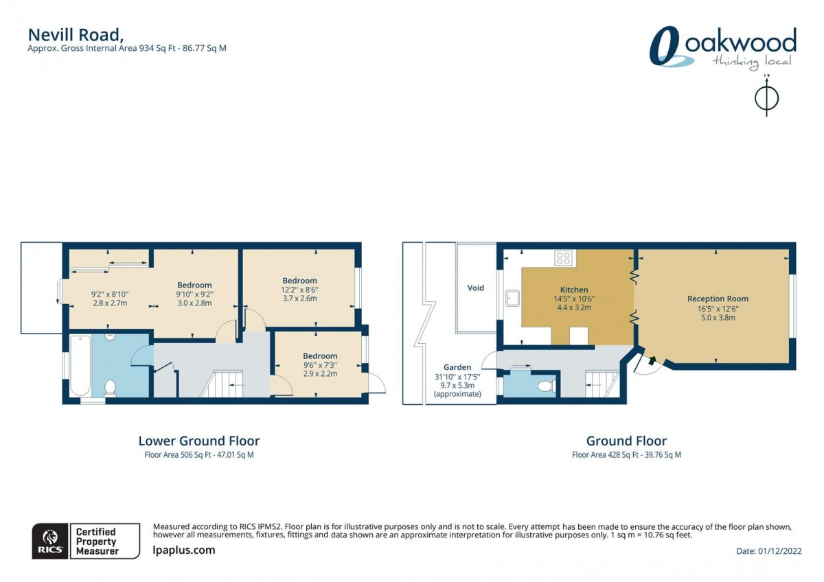 Floorplan for Nevill Road, N16 8SW