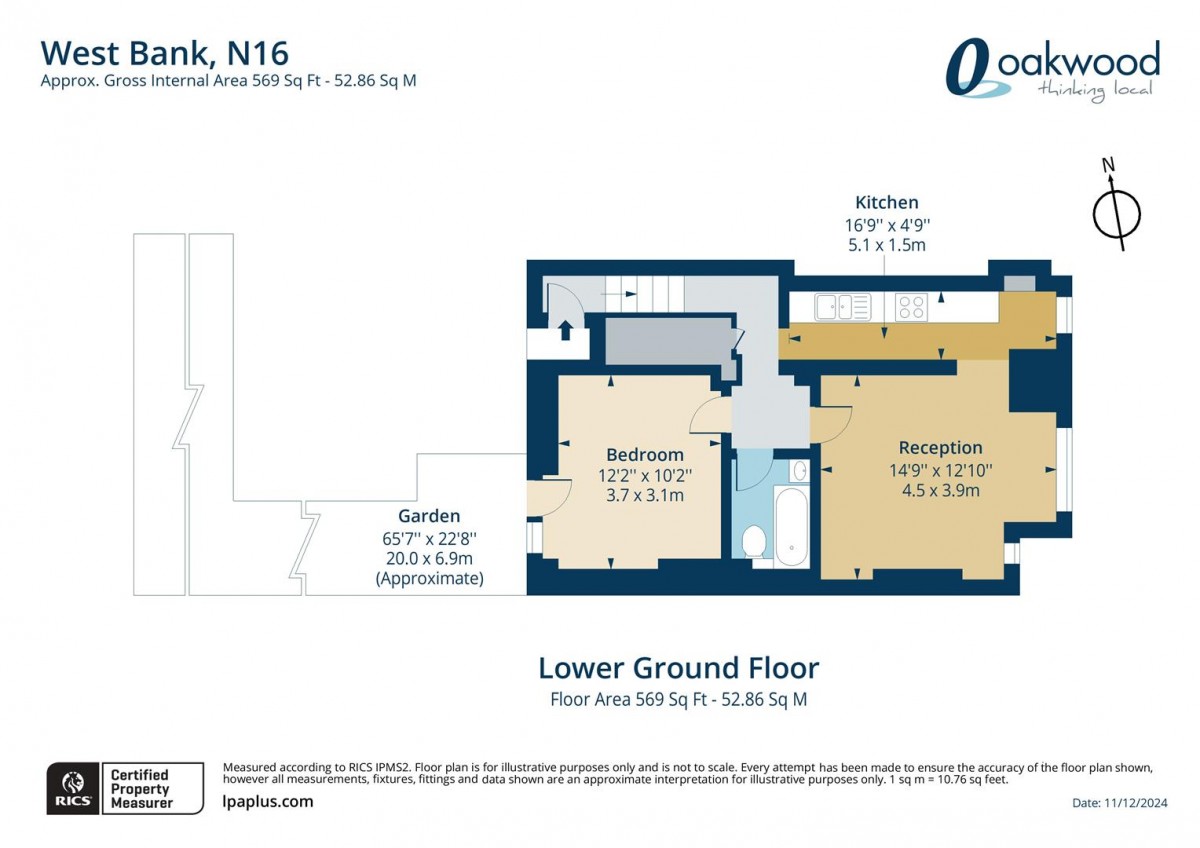 Floorplan for West Bank, N16 5DG