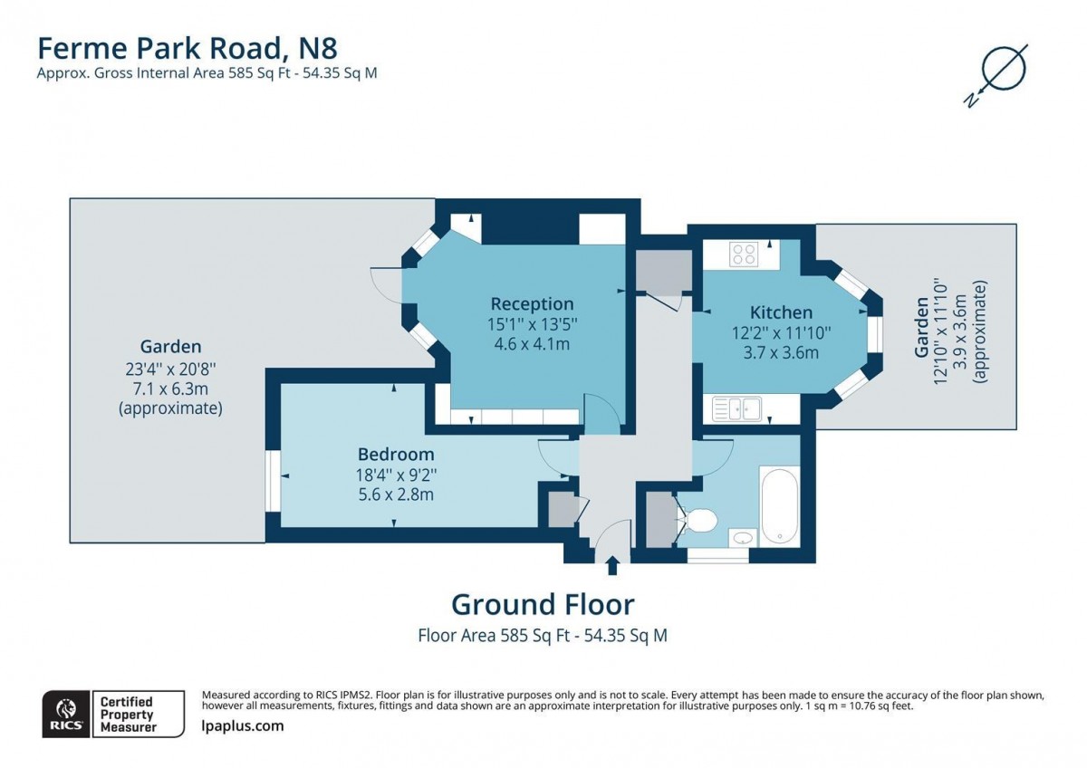 Floorplan for Ferme Park Road, N8 9SD