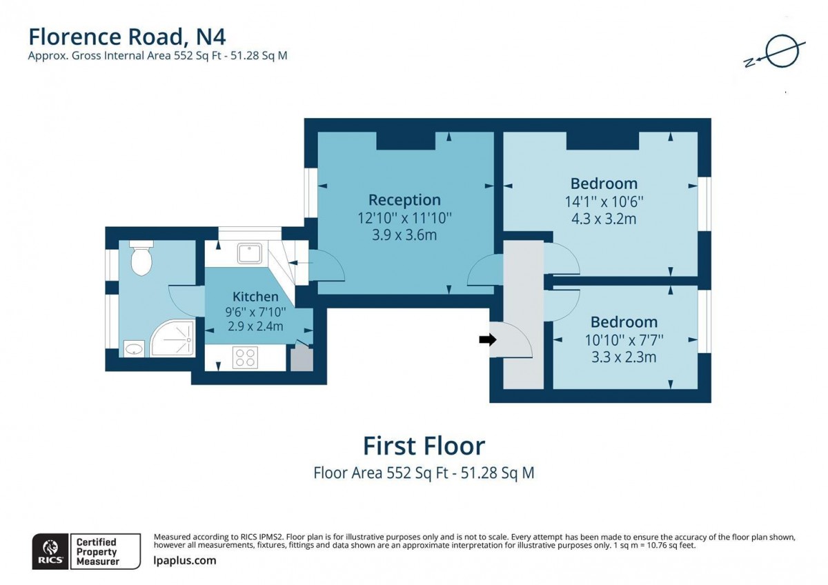 Floorplan for Florence Road, N4 4BU