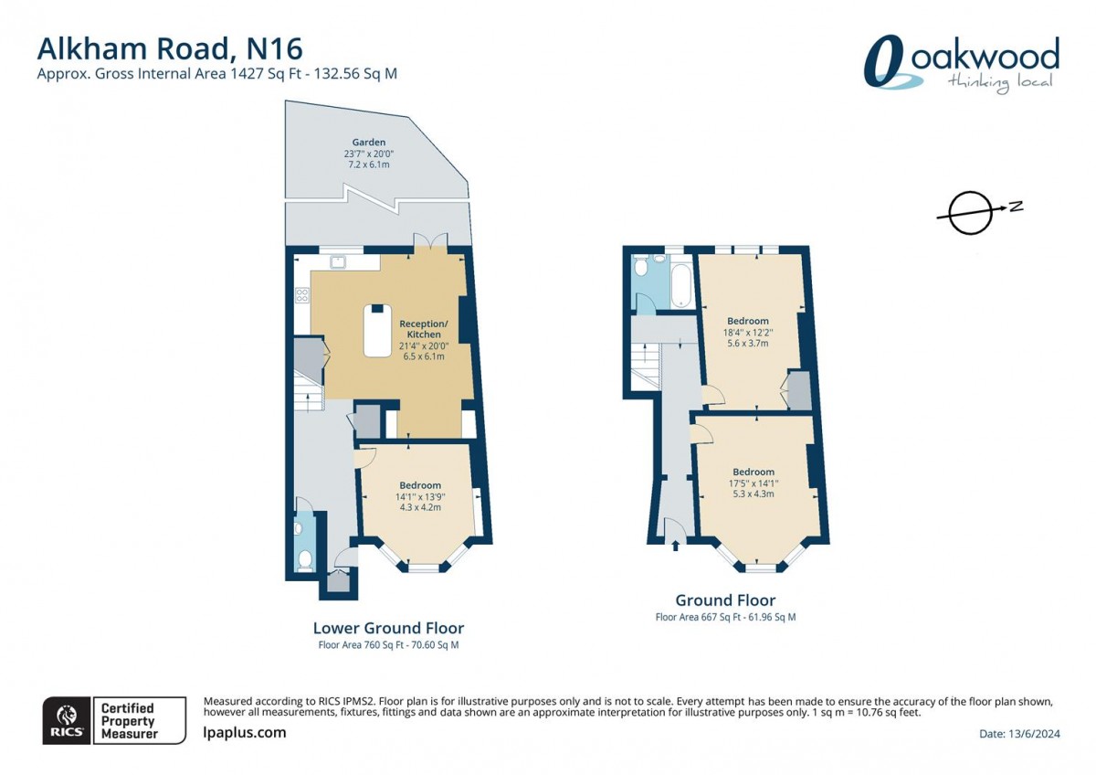 Floorplan for Alkham Road, N16 7AA