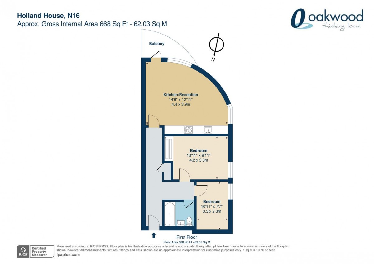 Floorplan for Newington Green, N16 9PQ